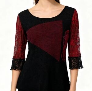 Metamorphose Lace Patch Top